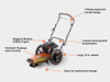 Echo WT-1610SP self-propelled wheeled trimmer cutting tall grass