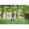 Heavy-duty pole pruner trimming large limbs safely from ground