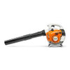 Stihl BG 56 C-E handheld blower clearing leaves from driveway