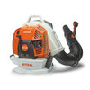 Stihl BR 800 X backpack blower clearing wet leaves on large property