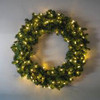 60" Oregon Wreath, (C6/5mm) - Warm White