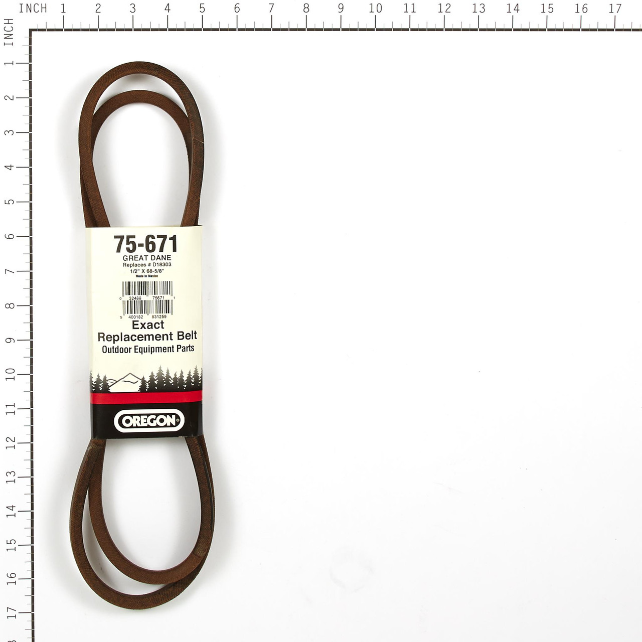 BELT,GREAT DANE D18303,1/2 X 6 - 75-671