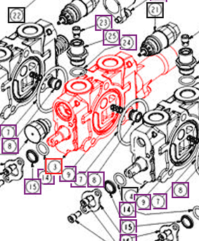 Valve Section - Boom (less Ite - AME023234 package std