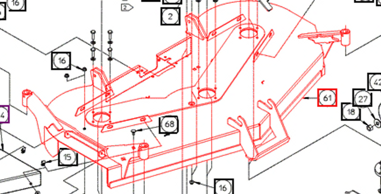 60' Deck Weldment - AME451400 package std
