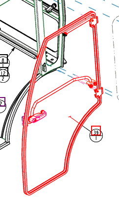ASSEMBLY LH Door - L1009600036 package std