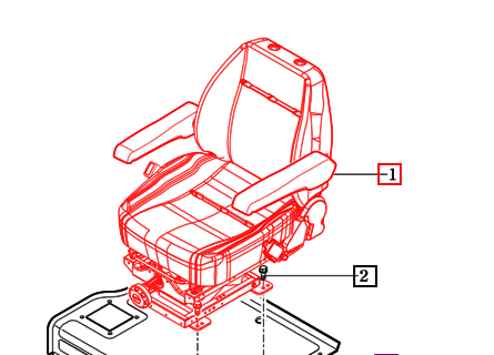 SEAT FOR M105XL 9000 - MILVMCAB package std