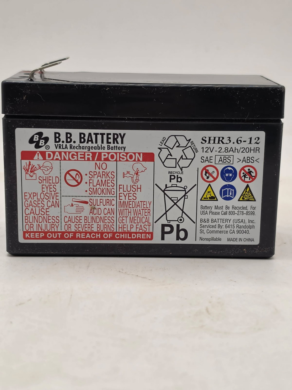 Honda 31500-VH7-801 - Lawn Mower Battery SHR3.6-12 (Replaces 31500