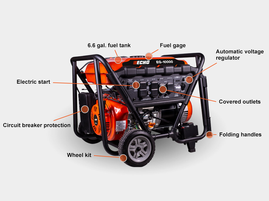 Echo EG-10000 – 10,000W Gas Portable Generator