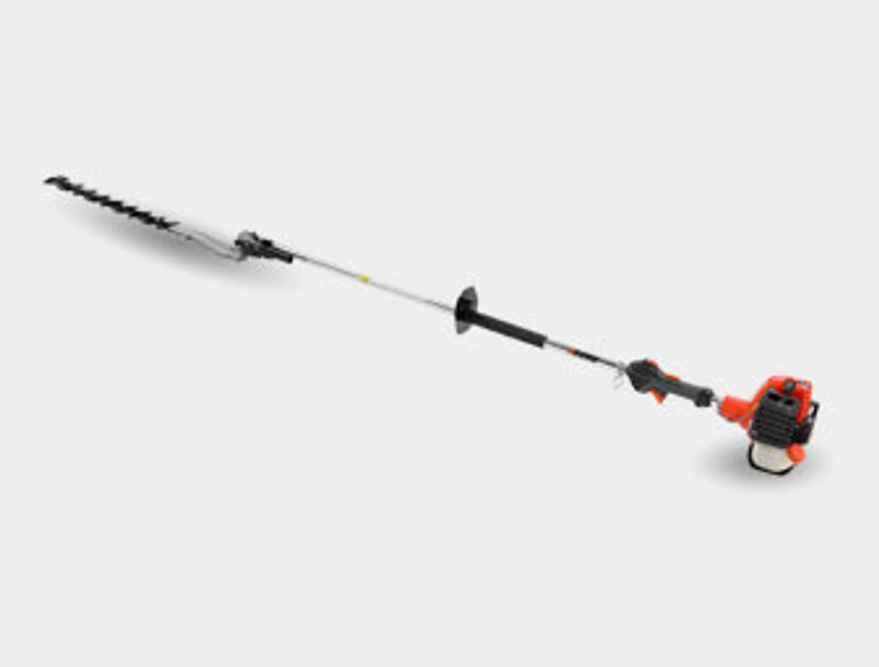 Landscaper trimming wide hedge using Echo HCA-2620 long reach hedge trimmer Landscaper trimming wide hedge using Echo HCA-2620 long reach hedge trimmer