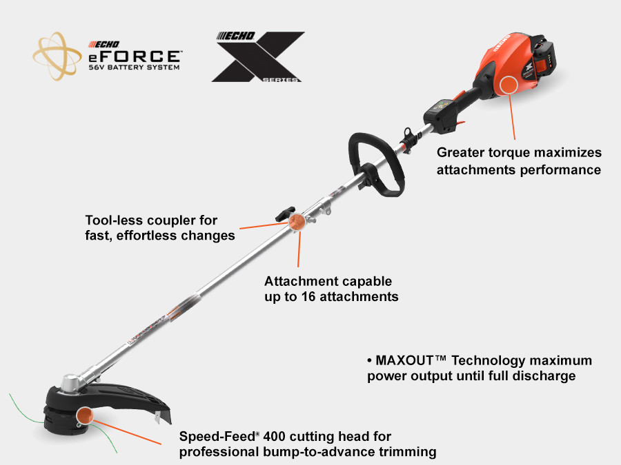 Echo DPAS-2600SB split-boom battery powerhead with attachment