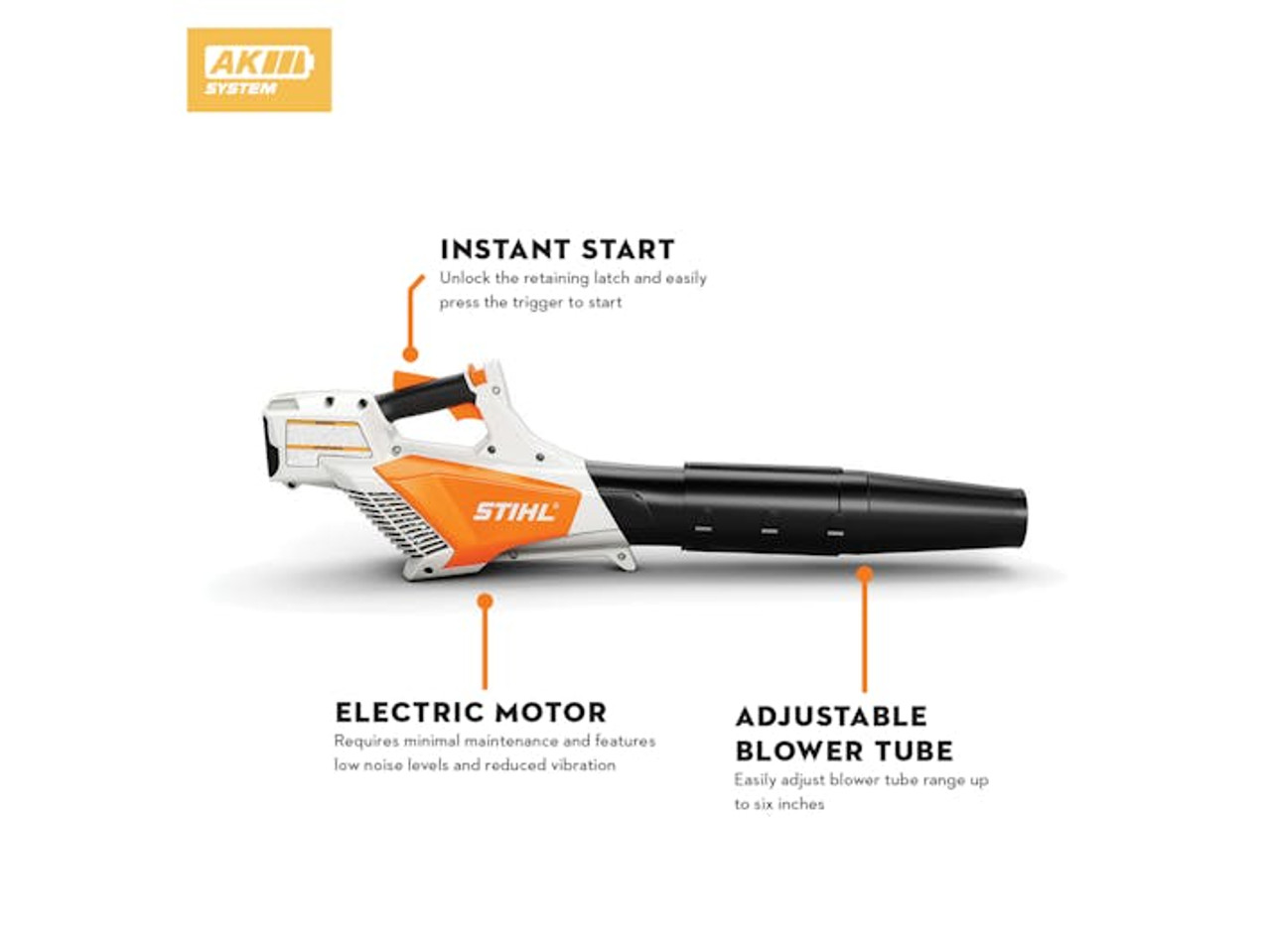 STIHL BLOWER BGA 57 - W/O BATTERY AND CHARGER