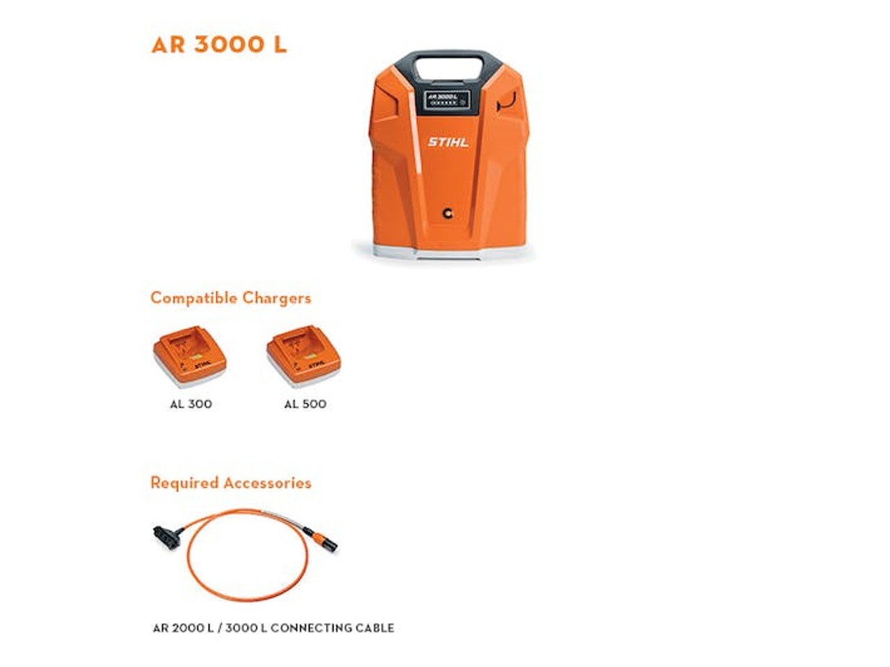 AR 3000 L Backpack Battery