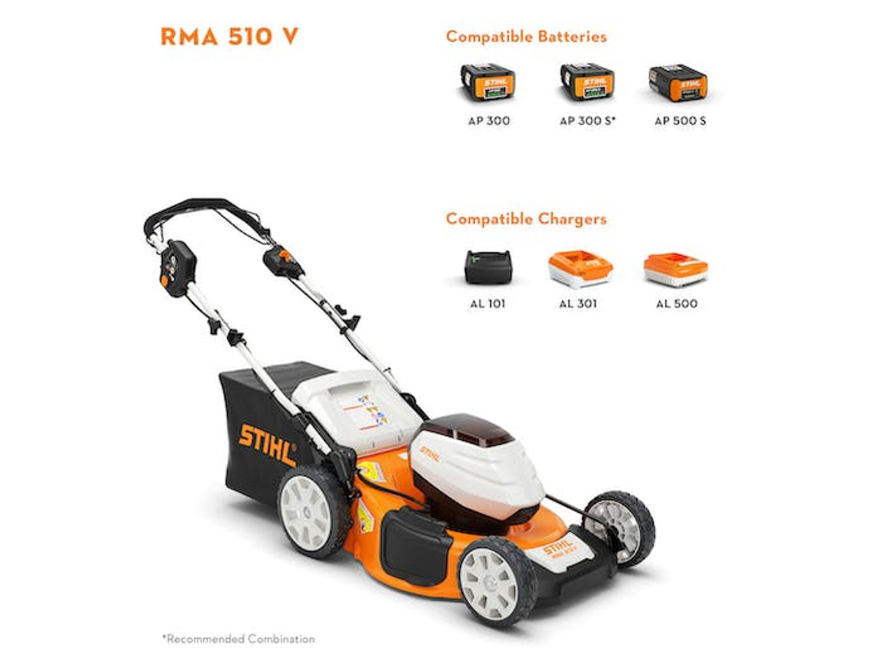 RMA 510 V - LITHIUM ION LAWN MOWER 21"SELF-PROPELLED (UNIT ONLY)