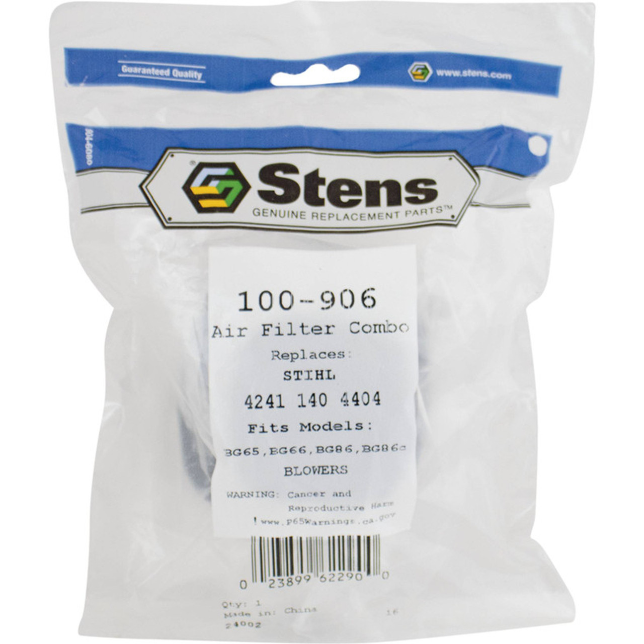 Stens 100-906 Stens Air Filter Alternate of Stihl 4241 140 4404