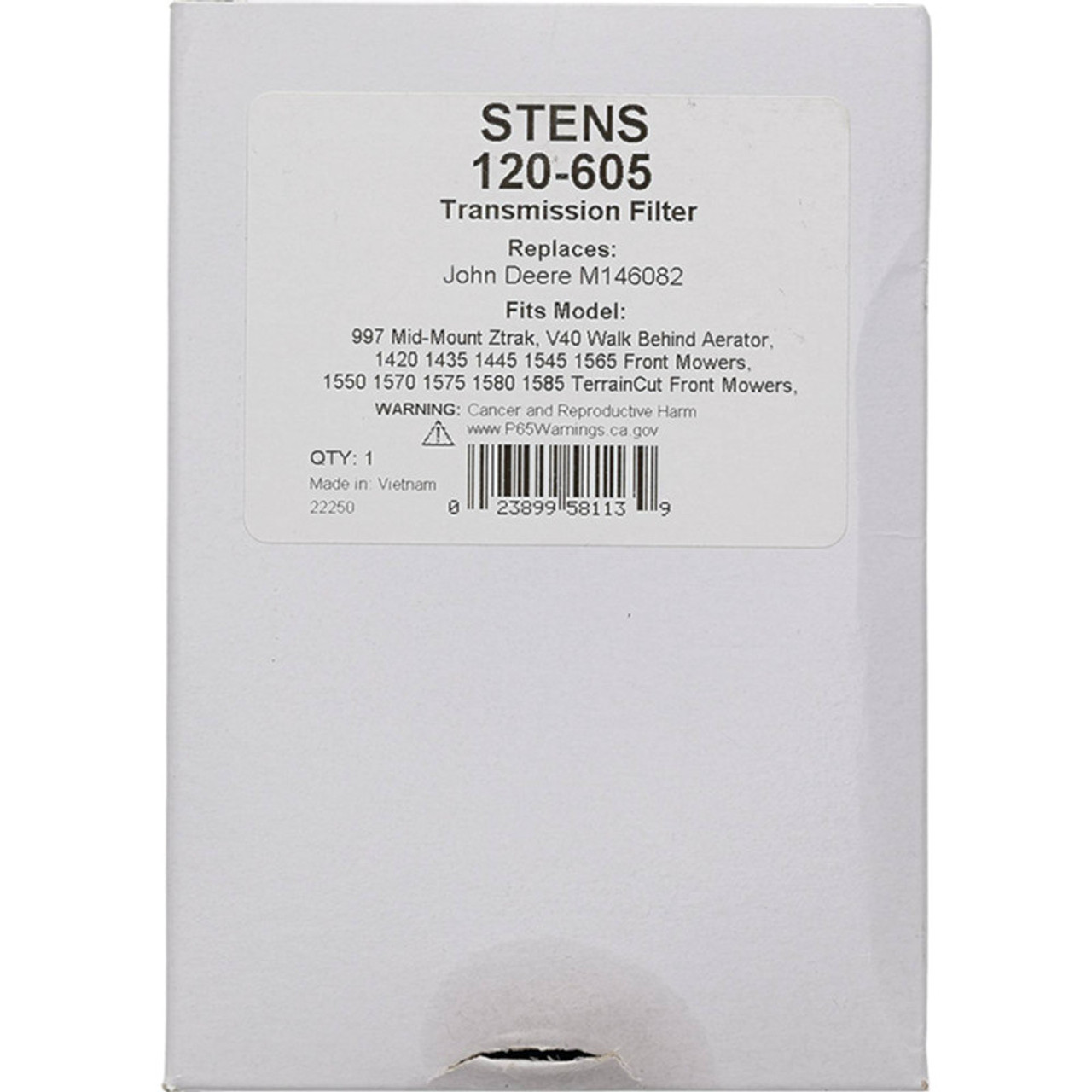 Stens 120-605 Oil Filter - (Replaces John Deere M146082)
