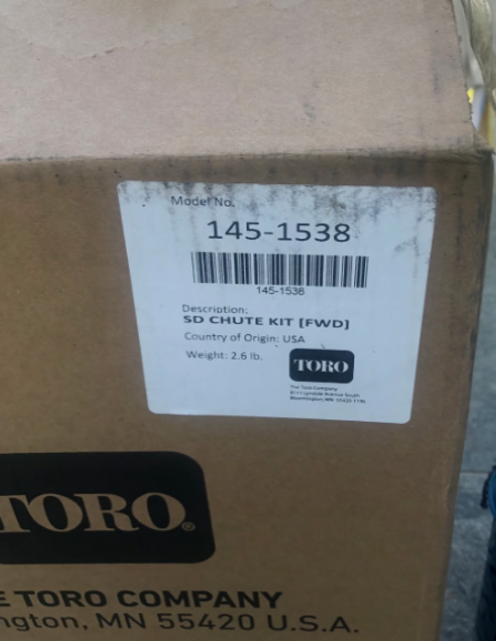 Toro 145-1538 - SIDE CHUTE KIT [FWD]