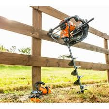 Heavy-duty Stihl BT 131 auger for landscaping and construction