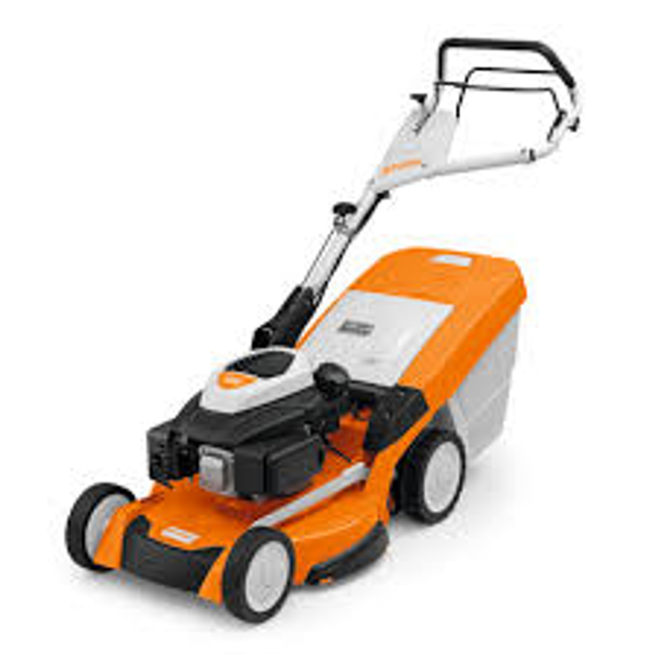 Stihl RM 655 V variable-speed lawn mower cutting grass