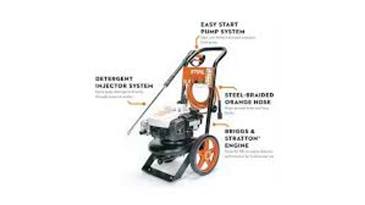 Stihl RB 200 compact pressure washer with steel frame and wheels