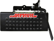 Close-up view of ACS6048RV steel shield and side lever in blocked position