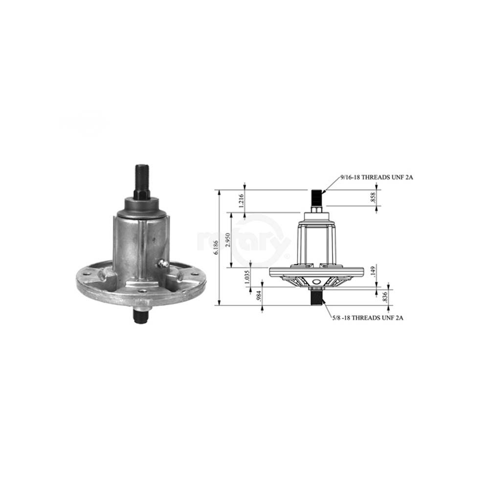 Rotary 12495 SPINDLE ASSEMBLY FOR J. DEERE REPL JOHN