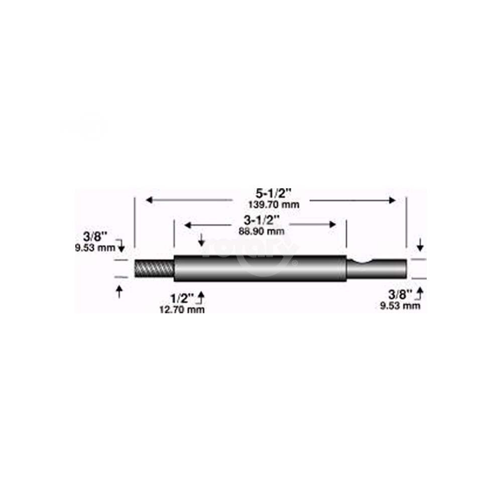 Rotary 1252 EDGER SHAFT 5-1/2"X3/8"X 3/8"