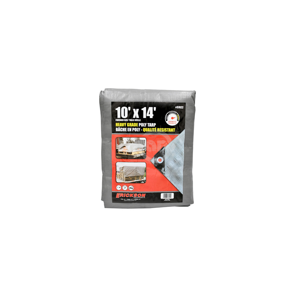 Rotary 17410 HEAVY GRADE TARP 10'X14' SILVER