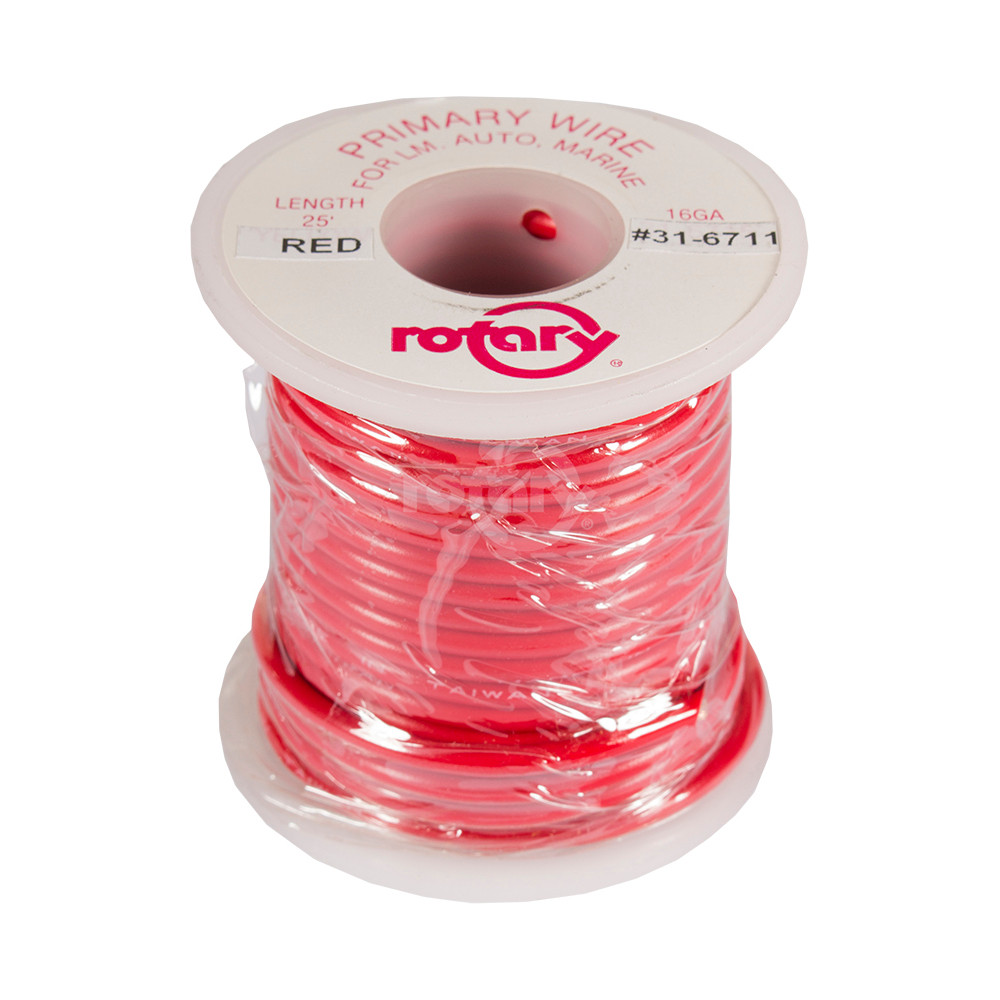 Rotary 6711 PRIMARY WIRE RED 16 AWG 25'
