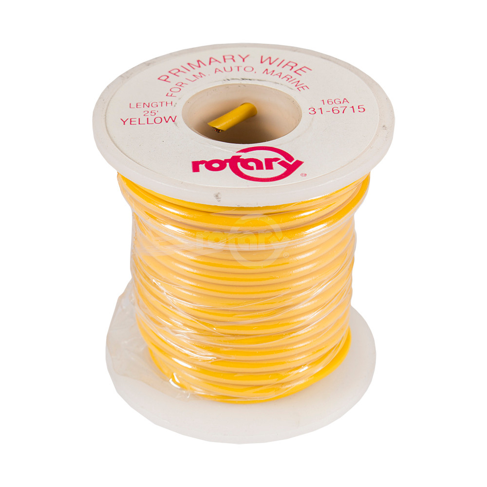 Rotary 6715 PRIMARY WIRE YELLOW 16 AWG 25'
