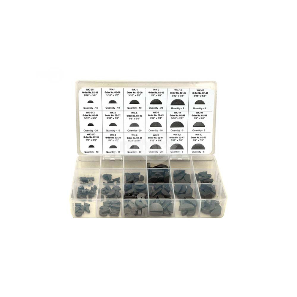 Rotary 6 WOODRUFF KEY ASST SHELF DISPLAY