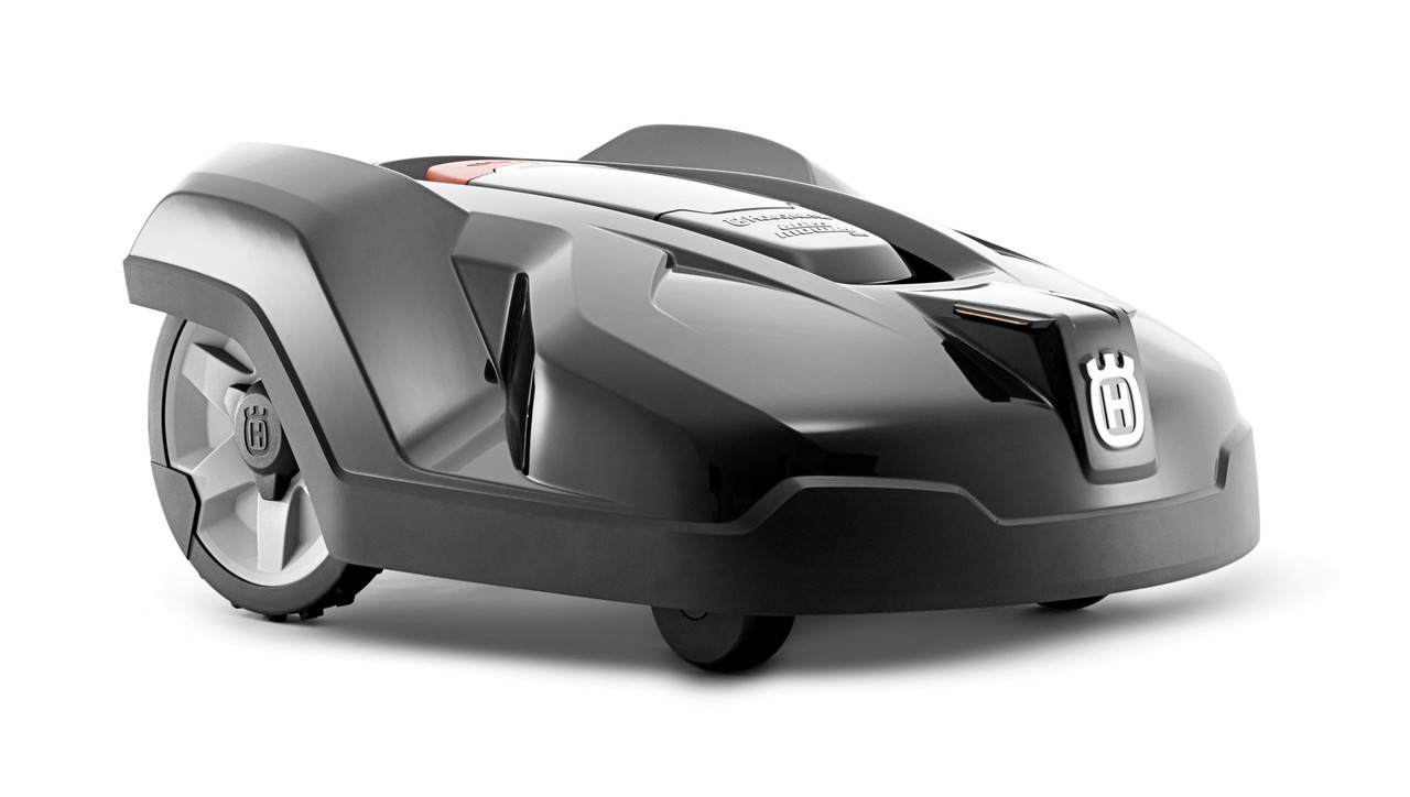 Side profile of Husqvarna Automower 420 smart robotic mower Side profile of Husqvarna Automower 420 smart robotic mower