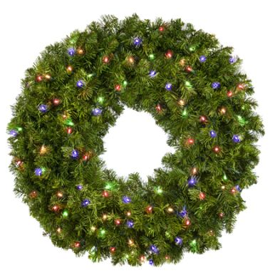 36" Oregon Wreath, (C6/5mm) - Multi