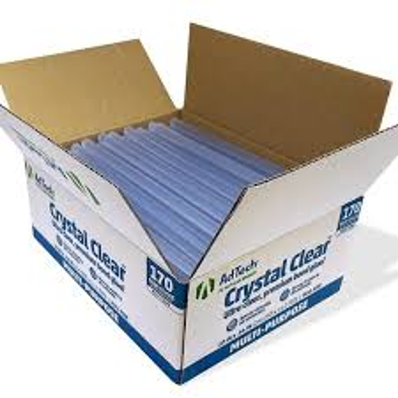 725R10 Full Size 10" Clear Hot Glue Sticks - 25 lb Box