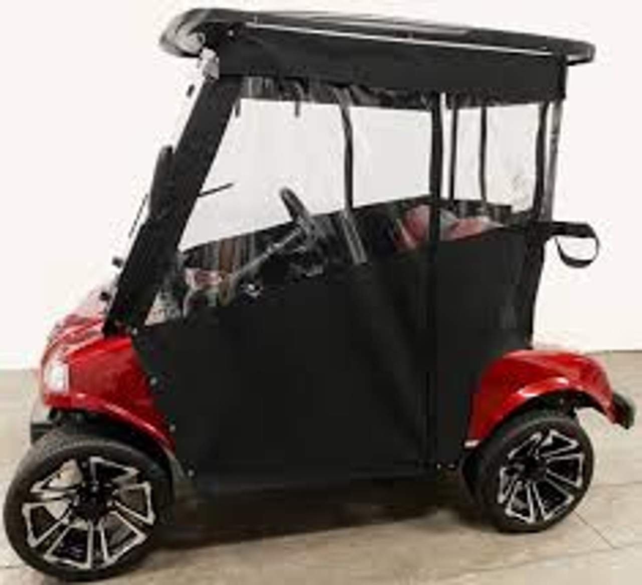 DoorWorks Black 4-Sided Enclosure for Club Car Precedent | Track-Style