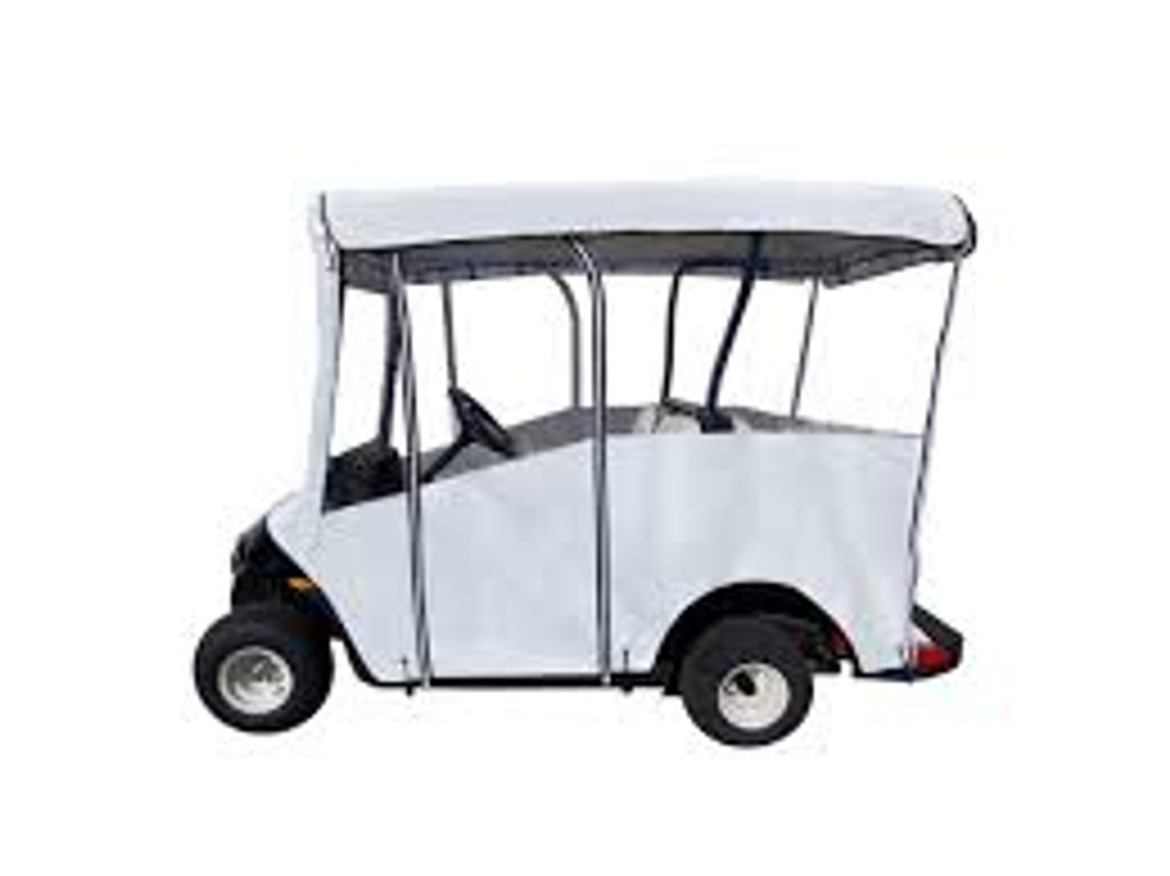 DoorWorks White 4-Sided Enclosure for Star/Champ Cart | Track-Style