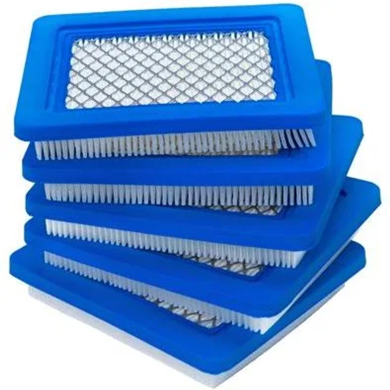 Coolmade 491588s Air Filter, Compatible for Briggs and Stratton Flat Cartridge 491588 491588s 5043 119-1909, Premium Lawn Mower Cleaner 5 Pack, Blue
