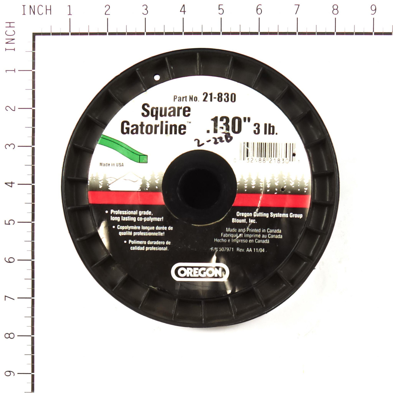 Square Gatorline .130 3lb Spool