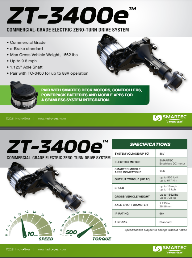 Scag 486885 - ZT3400 LH Transaxle ZS-KCEE-SL7G-11XX (Replaces Scag 484454)