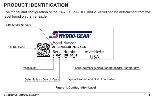 TRANSAXLE, ZT3200, LH - 04827900