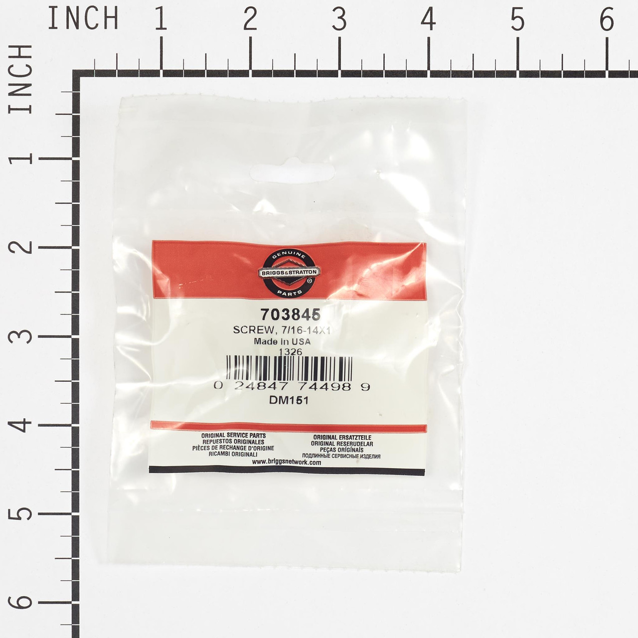 SCREW, 7/16-14X1 - 703845