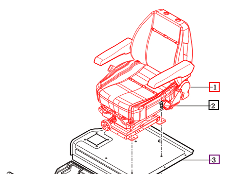 SEAT ASSY AIR SUSPENSION - 15897632000 package std