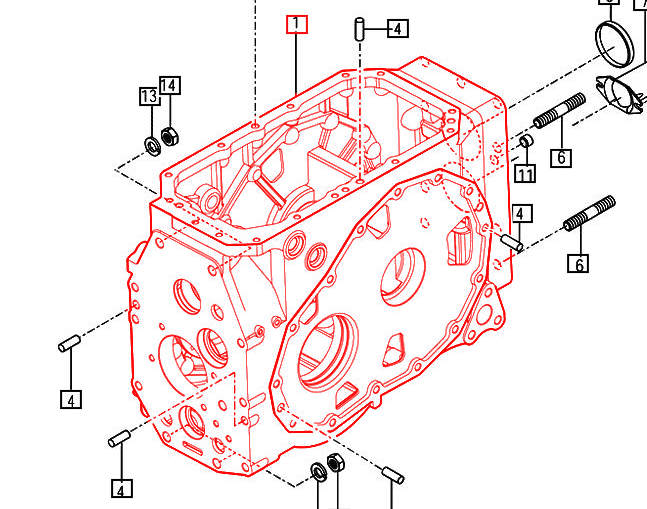CASE, RR Transmission - 19962400011M package std