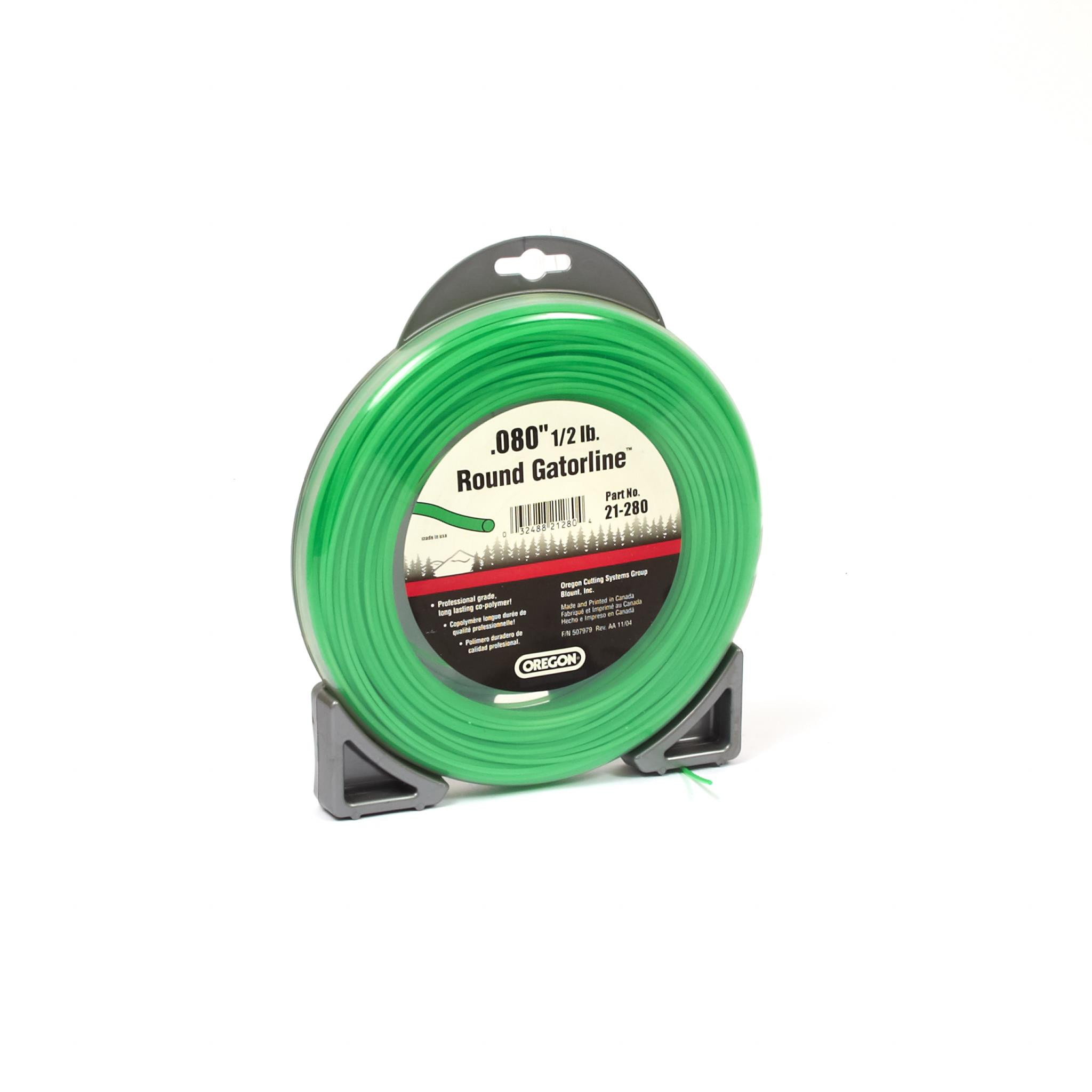 Oregon Round Gatorline Trimmerfaden – 1 Lb Rolle, .105 Zoll, Grün, Schlagfest Für Schweres Unkraut