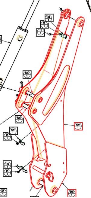 WELDMENT-BOOM - AME868925 package std