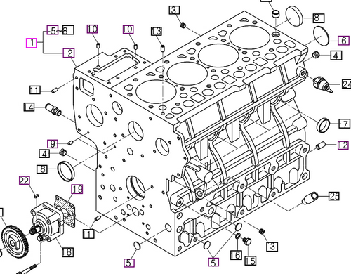 CYLINDER Block Assembly - E6510A0019 package std