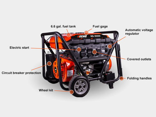 Echo EG-10000 – 10,000W Gas Portable Generator