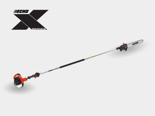 Close-up of Echo PPF-2620 fixed shaft pole saw in action