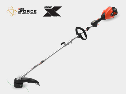 Echo DPAS-2600SB cordless powerhead in use trimming lawn edge