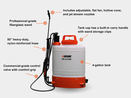 Echo MS-4010BP – 4-Gallon Professional Backpack Sprayer