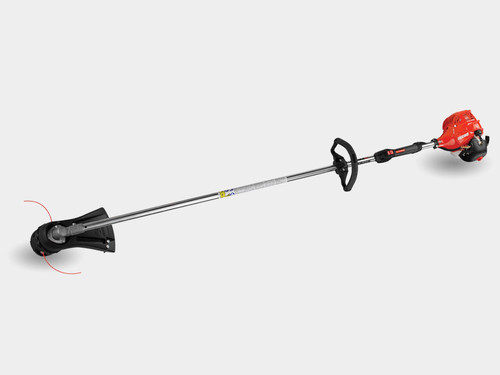 Homeowner trimming lawn edges with Echo SRM-225i trimmer